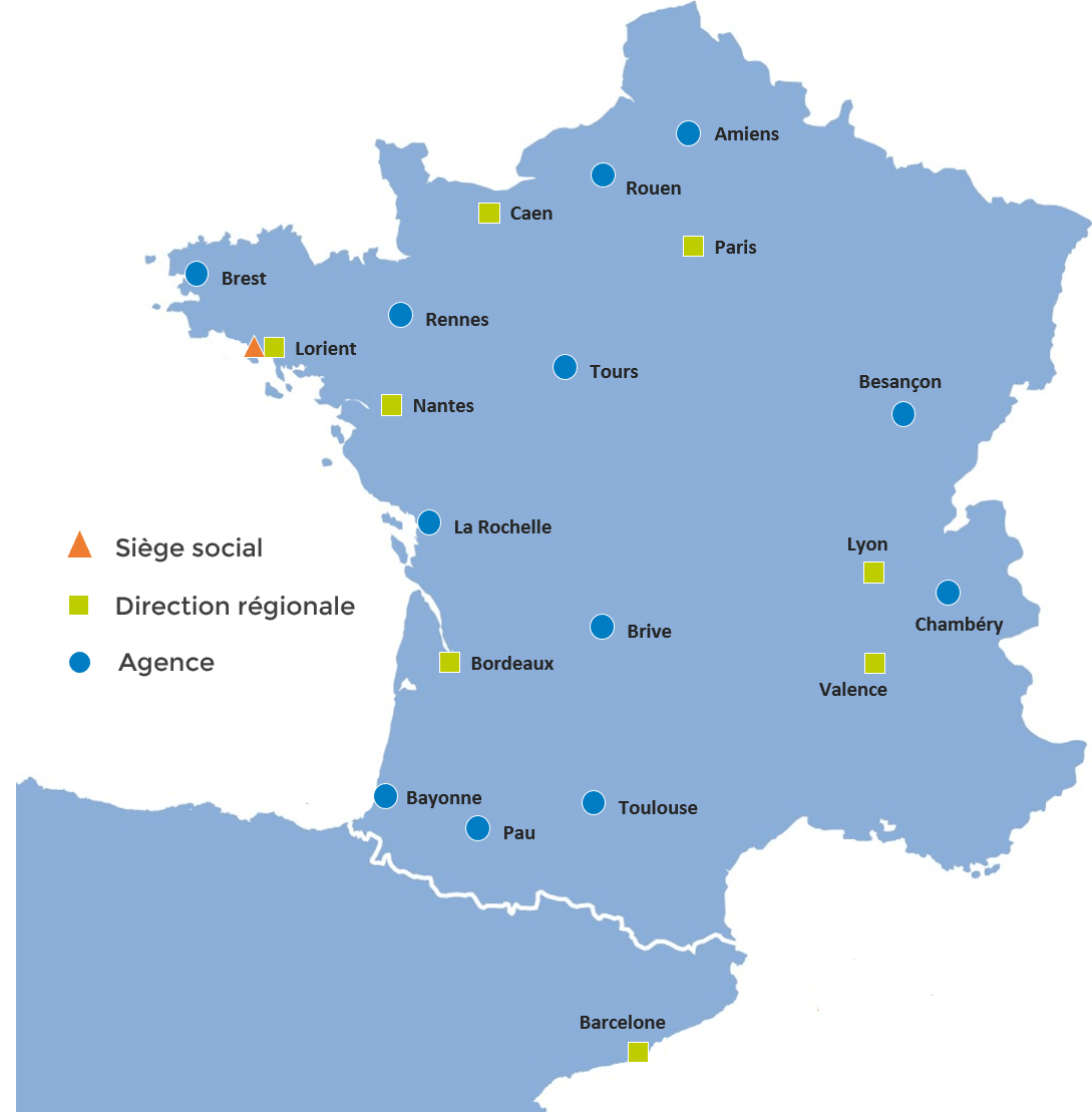 Répartition agences