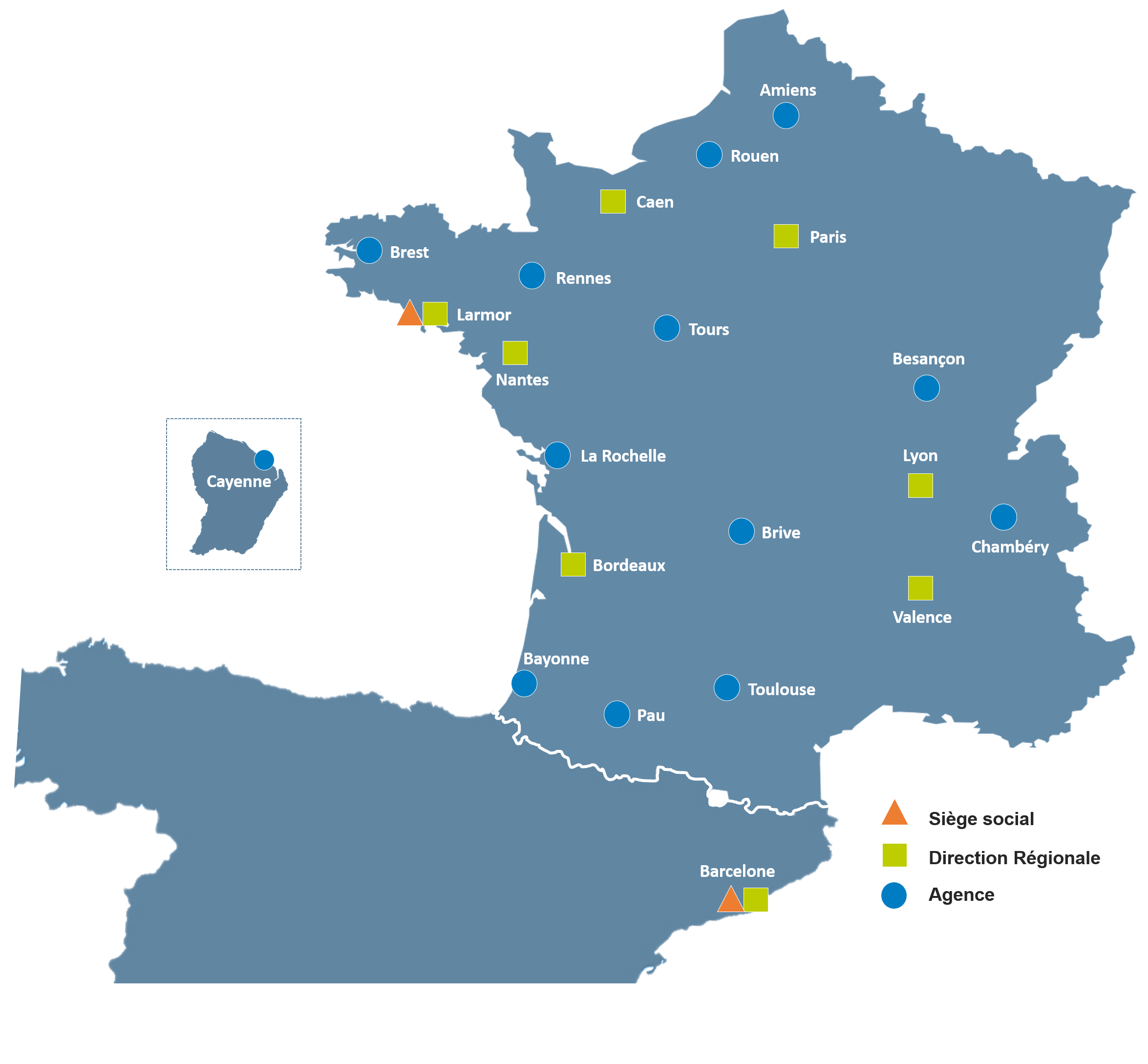 Carte des agences version FR
