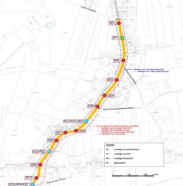 Études Géotechniques Pour La Requalification De La Rue Saint Georges à Rochecorbon