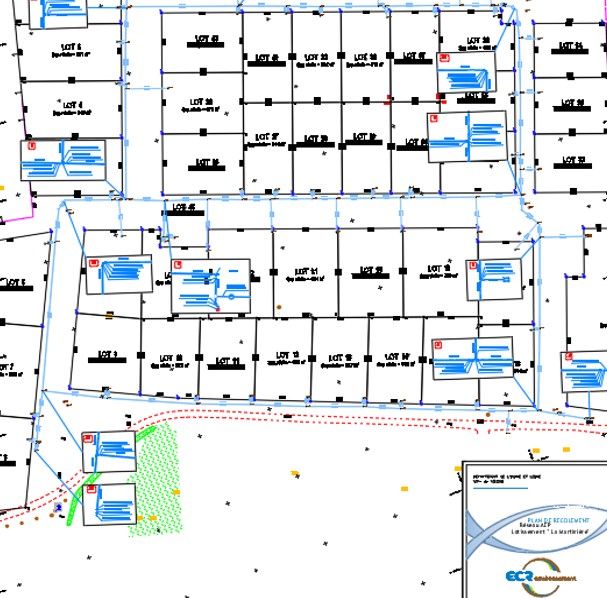 Plan De Récolement D’un Réseau AEP Dans Un Lotissement